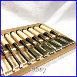 Terukatsu Oire Nomi Japanese Mentori Bench Chisels Set of 10 Yoita Echigo New