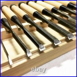 Terukatsu Oire Nomi Japanese Mentori Bench Chisels Set of 10 Yoita Echigo New