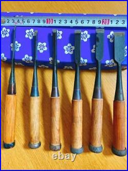 Tokyo Nomi Japanese Chisel Set 6pcs 3mm-18mm Oire Nomi Woodworking Tools