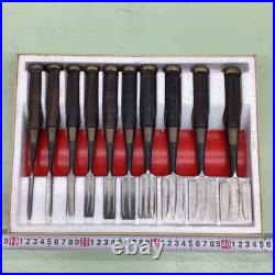 Tsuguhiro Oire Nomi Japanese Bench Chisel Set of 10 Mulch Hollows Ura Ebony Used