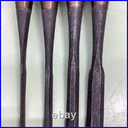 Tsuguhiro Oire Nomi Japanese Bench Chisel Set of 10 Mulch Hollows Ura Ebony Used