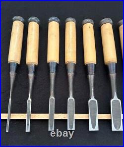 Tsuki Ichihiro Japanese Bench Chisel Oire Nomi Set of 10 White Steel #1