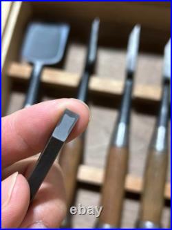 Tsuki Ichihiro Japanese Chisel Oire Nomi Yamasaki Isamu Kadouchi Set of 10 Used Tsuki Ichihiro Japanese Chisel Oire Nomi Yamasaki Isamu Kadouchi Set of 10 Used