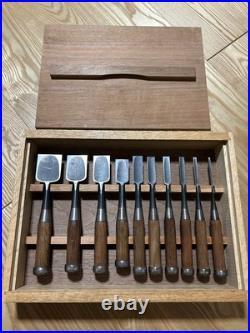 Tsuki Ichihiro Japanese Chisel Oire Nomi Yamasaki Isamu Kadouchi Set of 10 Used Tsuki Ichihiro Japanese Chisel Oire Nomi Yamasaki Isamu Kadouchi Set of 10 Used