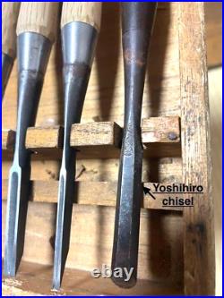 Tsuki Ichihiro Oire Nomi Japanese Bench Chisels Set of 10 & Sotomaru