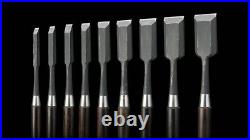 Tsuki Ichihiro Old Japanese Timber Chisel Tataki Nomi Set of 9 Yamasaki Isamu