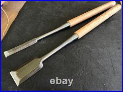 Tsunehiro Japanese Slick Push Chisels Tsuki Nomi 24mm, 48mm Set of 2 Used