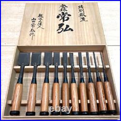 Tsunehiro Oire Nomi Set of 10 Yamada Tsunegoro Japanese Bench Chisels