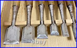 Tsunehiro Oire Nomi Yamada Tsunegoro Japanese Bench Chisels Set of 10 Used