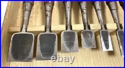 Tsunehiro Oire Nomi Yamada Tsunegoro Japanese Bench Chisels Set of 10 Used