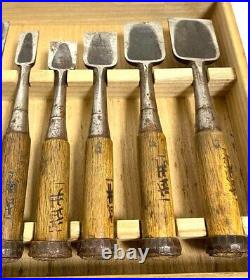 Tsunehiro Oire Nomi Yamada Tsunegoro Japanese Bench Chisels Set of 10 Used