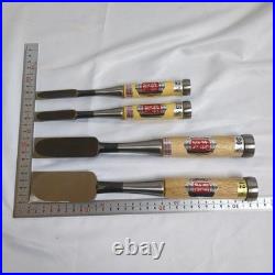 Umehiro Japanese Chisel Set 4pc Oire Nomi Carpenter Tool Woodworking