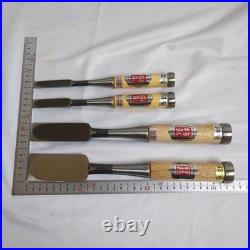Umehiro Japanese Chisel Set 4pc Oire Nomi Carpenter Tool Woodworking