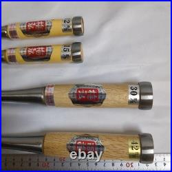 Umehiro Japanese Chisel Set 4pc Oire Nomi Carpenter Tool Woodworking