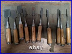 Umehiro Japanese Oire Nomi Wood Chisel Set 10pc Carpentry Tools