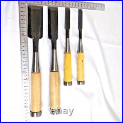 Umehiro Oire Nomi Japanese Bench Chisels Set of 4 Unused