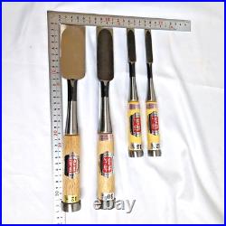 Umehiro Oire Nomi Japanese Bench Chisels Set of 4 Unused