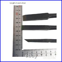 Umehiro Oire Nomi Japanese Chisel Set of 3 Unused, Hand-forged Carpenter Tools