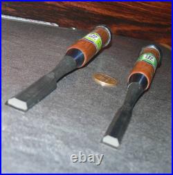 Umihiro Oire Nomi Japanese Bench Chisel 12, 15mm Set of 2 White Steel #2 Unused