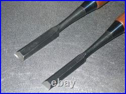 Umihiro Oire Nomi Japanese Bench Chisel 12, 15mm Set of 2 White Steel #2 Unused