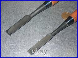 Umihiro Oire Nomi Japanese Bench Chisel 12, 15mm Set of 2 White Steel #2 Unused
