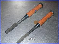 Umihiro Oire Nomi Japanese Bench Chisel 12, 15mm Set of 2 White Steel #2 Unused