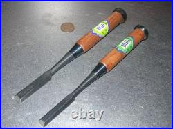 Umihiro Oire Nomi Japanese Bench Chisel 12, 15mm Set of 2 White Steel #2 Unused