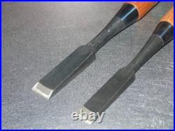 Umihiro Oire Nomi Japanese Bench Chisel 15mm 18mm White Steel #2 Set of 2 Unused