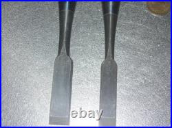Umihiro Oire Nomi Japanese Bench Chisel 15mm 18mm White Steel #2 Set of 2 Unused