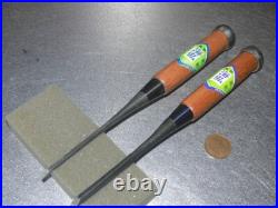 Umihiro Oire Nomi Japanese Bench Chisel 3mm 6mm White Steel #2 Set of 2 Unused Umihiro Oire Nomi Japanese Bench Chisel 3mm 6mm White Steel #2 Set of 2 Unused