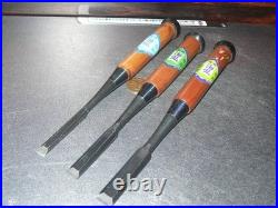 Umihiro Oire Nomi Japanese Bench Chisel 9, 12, 15mm Set of 2 White Steel #2