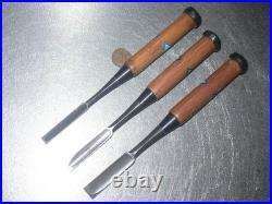 Umihiro Oire Nomi Japanese Bench Chisel 9, 12, 15mm Set of 2 White Steel #2