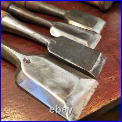 Vintage Chisels Japanese Lot of 14 Carpenter Professional Woodworking Oire Nomi