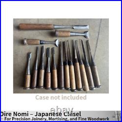 Vintage Japanese Nomi Chisel Set 15pcs Carpenter Tools Mixed Brands Non-US Buyer