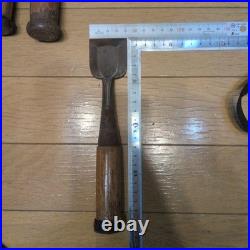 Vintage Japanese Oire Nomi Chisel 42mm Mitsu-Ura Three-Hollow Carpenter Tool