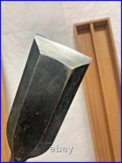 Vintage Japanese Tsuki Nomi Paring Chisel 2pcs Set with Original Wooden Box Oire