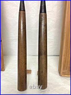Vintage Japanese Tsuki Nomi Paring Chisel 2pcs Set with Original Wooden Box Oire