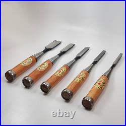 Vintage Sentora 710-1085 Oire Nomi Japanese Chisels Set of 5 Woodworking Tools