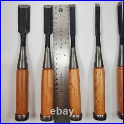 Vintage Sentora 710-1085 Oire Nomi Japanese Chisels Set of 5 Woodworking Tools