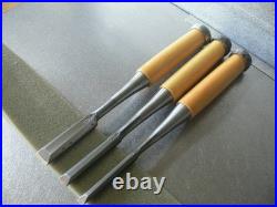 Yamahiro Oire Nomi 6,9,15mm Chamfered Set of 3 Japanese Chisel