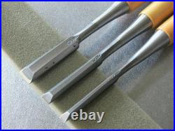 Yamahiro Oire Nomi 6,9,15mm Chamfered Set of 3 Japanese Chisel