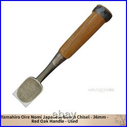 Yamahiro Oire Nomi Japanese Bench Chisel 36mm Red Oak Handle Used