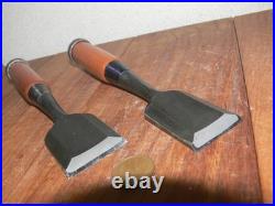 Yamahiro Oire Nomi Japanese Bench Chisels 36mm 42mm Set of 2 White Steel #1