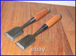Yamahiro Oire Nomi Japanese Bench Chisels 36mm 42mm Set of 2 White Steel #1