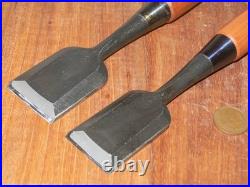 Yamahiro Oire Nomi Japanese Bench Chisels 36mm 42mm Set of 2 White Steel #1