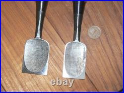 Yamahiro Oire Nomi Japanese Bench Chisels 36mm 42mm Set of 2 White Steel #1