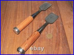 Yamahiro Oire Nomi Japanese Bench Chisels 36mm 42mm Set of 2 White Steel #1