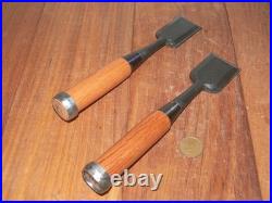 Yamahiro Oire Nomi Japanese Bench Chisels 36mm 42mm Set of 2 White Steel #1