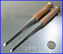 Yamahiro Oire Nomi Japanese Bench Chisels 3mm 6mm Set of 2 White Steel #1