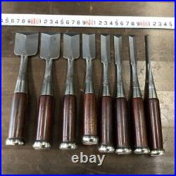 Yamahiro Oire Nomi Japanese Bench Chisels Dovetail Shinogi Set of 8 Used